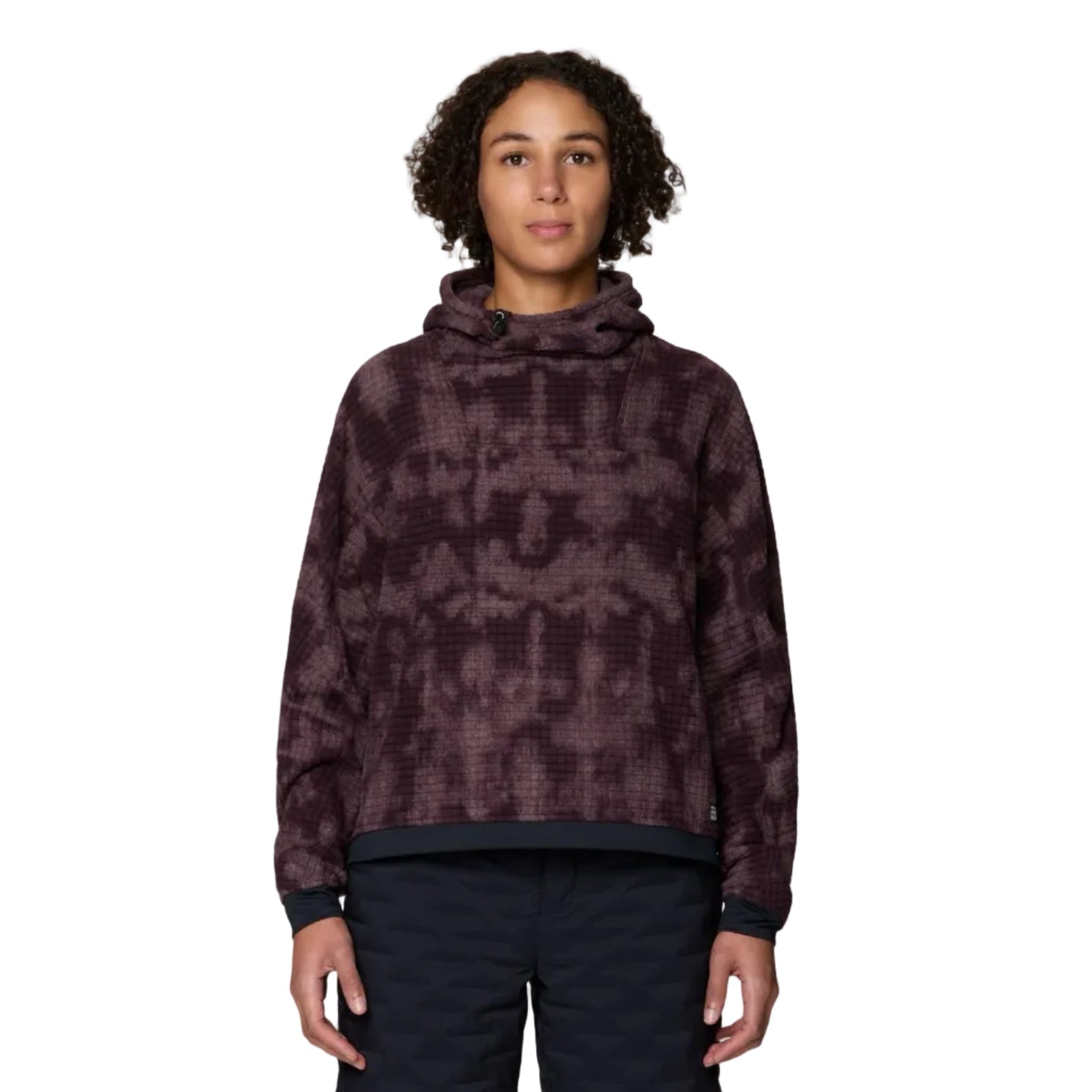 Front view of Mountain Hardwear Women’s Summit Grid Big Grid Hoody in Atmospheric