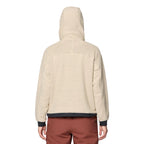Back view of Mountain Hardwear Women’s Summit Grid Big Grid Hoody in Fossil
