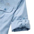 Close-up of the No Fly Zone Long Sleeve Shirt  showing lightweight performance fabric texture