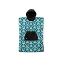 Front view of Nomadix Big Kid Changing Poncho in Palms Resort Teal Ocean featuring tropical palm pattern