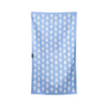 Front view of Nomadix Ultralight Towel in Summit Coastal Blue featuring outdoor-inspired printed design
