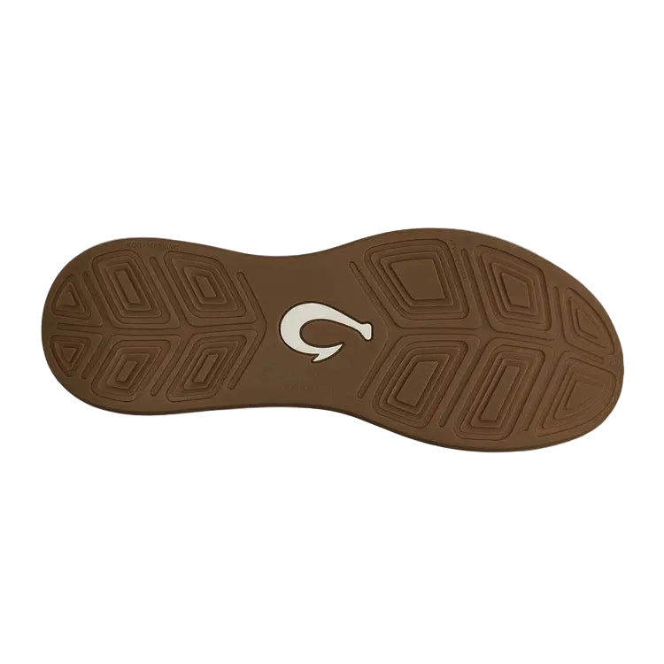 Sole view of OluKai ‘Ahi men’s performance marine shoe in Rock/Ash