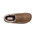 Top view of the men’s OluKai Moloā Slipper in Toffee/Dark Wood