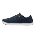 Side view of OluKai Nohea Moku men’s boat shoe in Mood Indigo