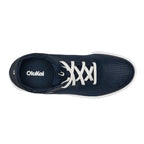 Top view of women’s OluKai Kahakai boat shoes in Trench Blue/Trench Blue