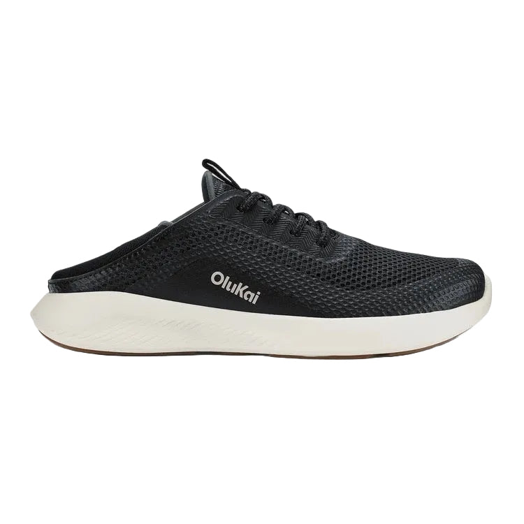 Slide heel view of the women’s OluKai Kialoa Shoe in Lava Rock/Lava Rock