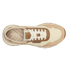 Top view of OluKai women’s Koke lace-up sneaker in White Sand/Sand