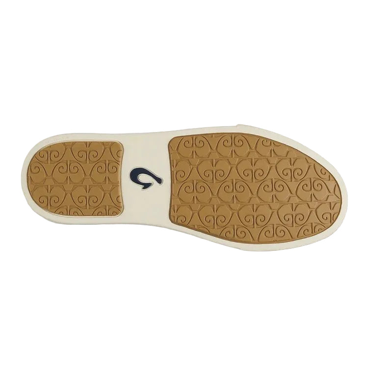 Sole view of the women’s OluKai Pehuea Lī ‘Ili Shoe in White/White