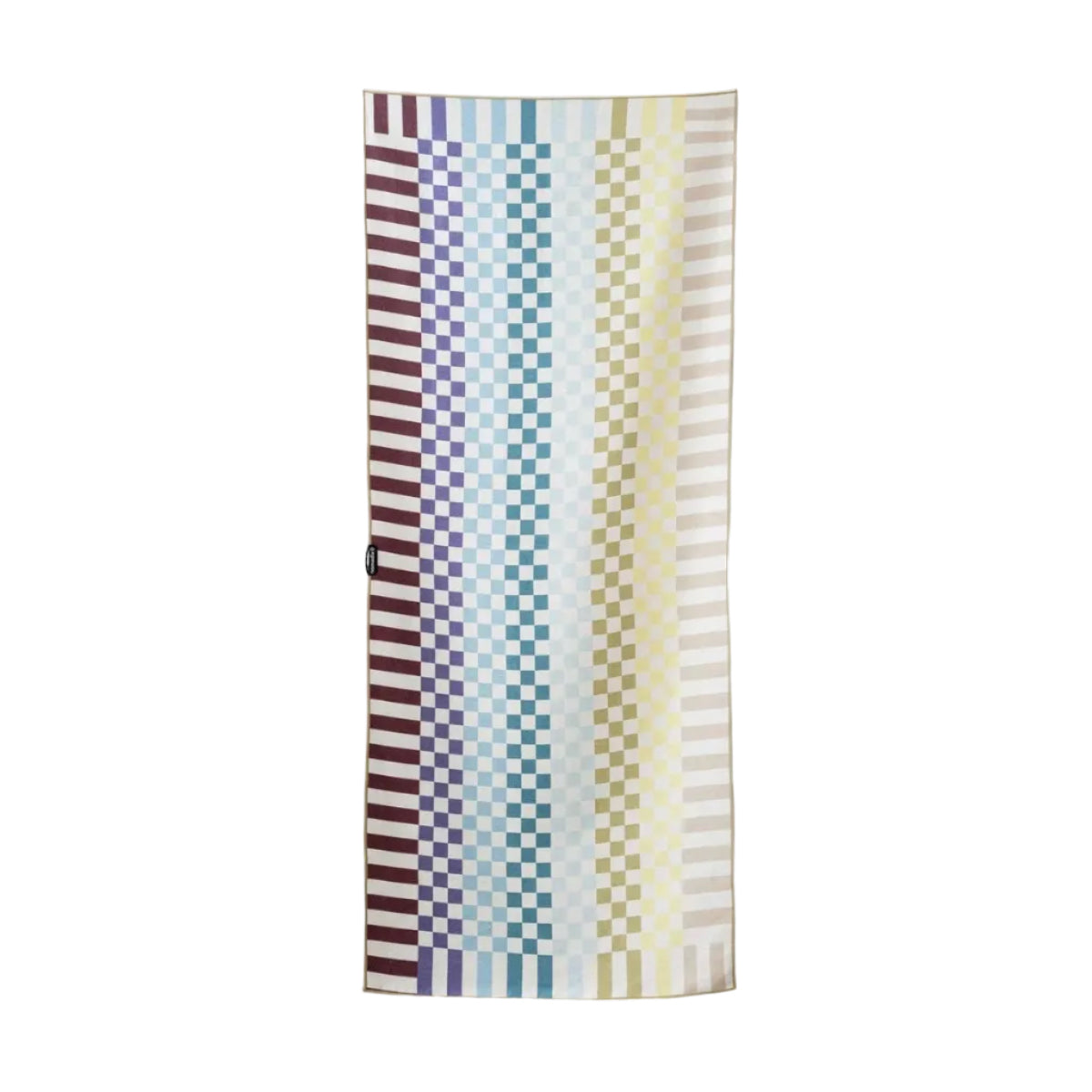 Front view of Nomadix Original Towel in Checked Out Multi featuring a colorful checkered pattern