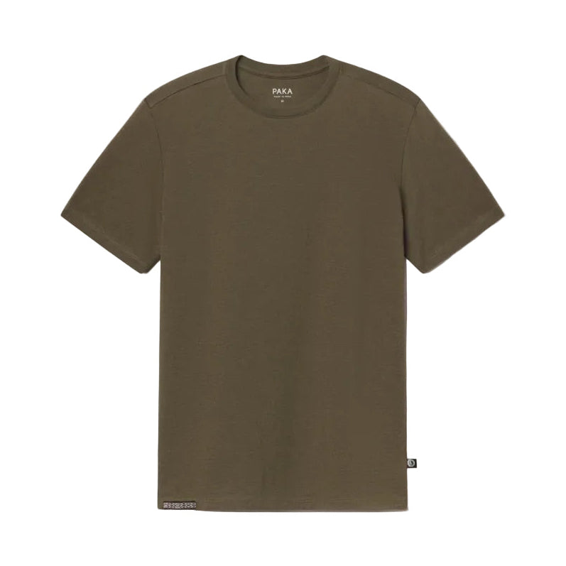 PAKA Men's Essential Tee in Andean Moss front view