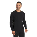 PAKA Men's Thermal Crew baselayer in Black front view