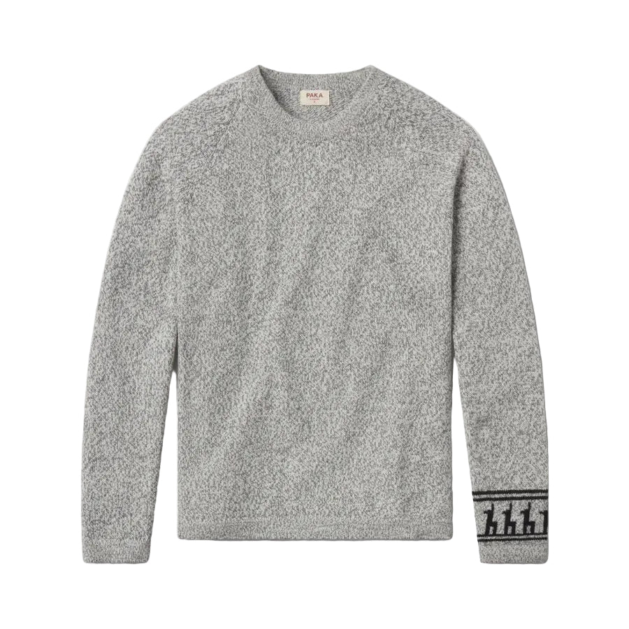 PAKA The Costa unisex alpaca Merino sweater in Light Grey front view