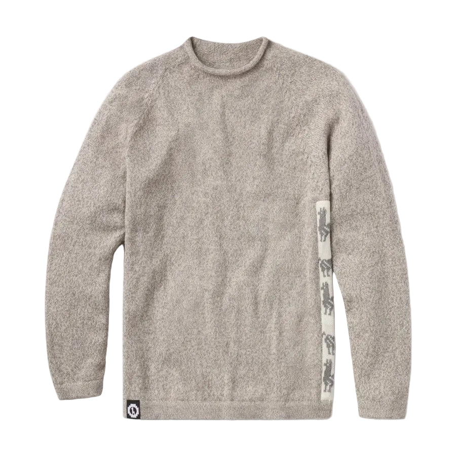 PAKA The Cusco unisex alpaca Merino sweater in Timber front view
