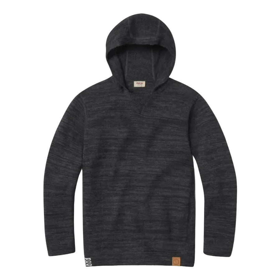 PAKA The Hoodie unisex alpaca pullover in Charcoal front view