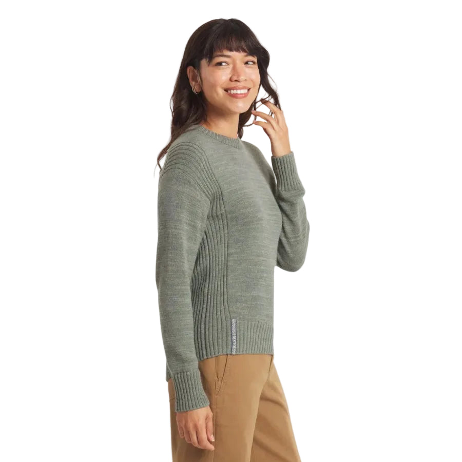 PAKA Women's Original Crew alpaca sweater in Willow front view