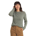 Women's PAKA Original Crew alpaca sweater in Willow shown on model
