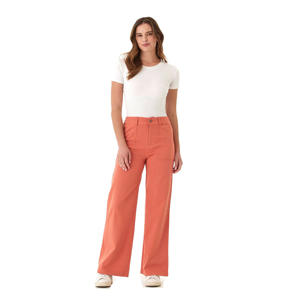 Pamela Stretch Twill Wide Leg Pant