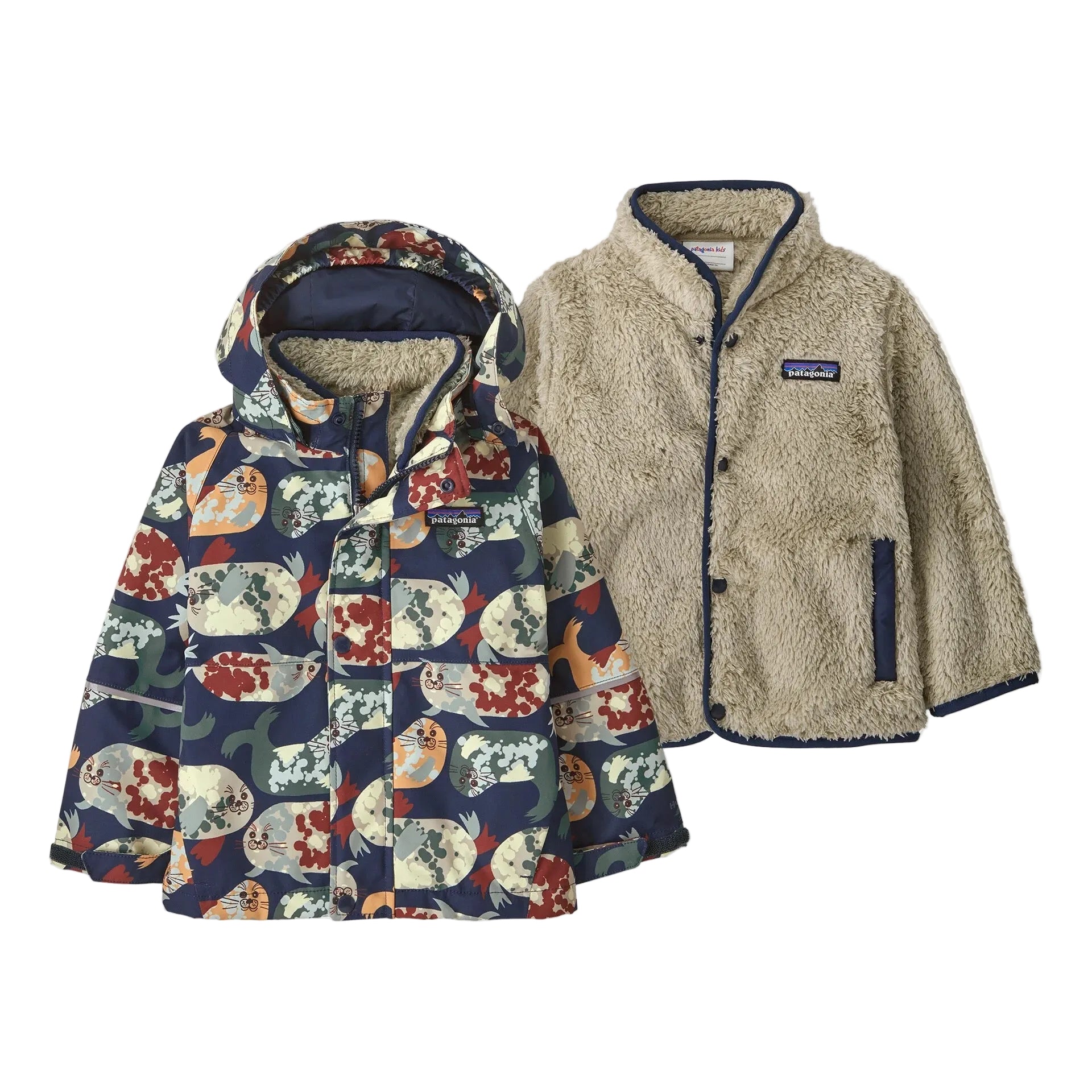 Patagonia Baby All Seasons 3-in-1 Jacket in Blubby New Navy front view