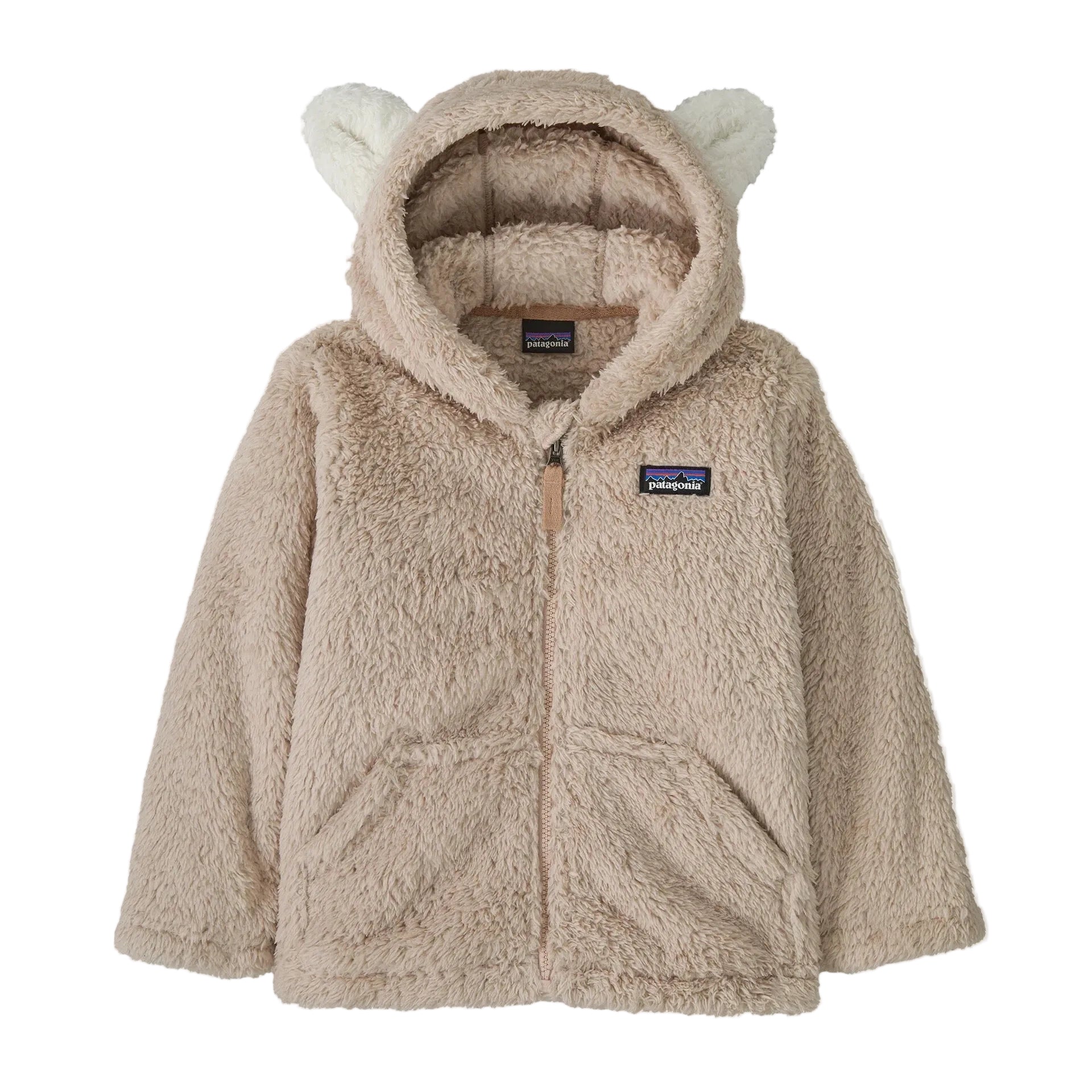 Patagonia Baby Furry Friends Hoody in Shroom Taupe front view
