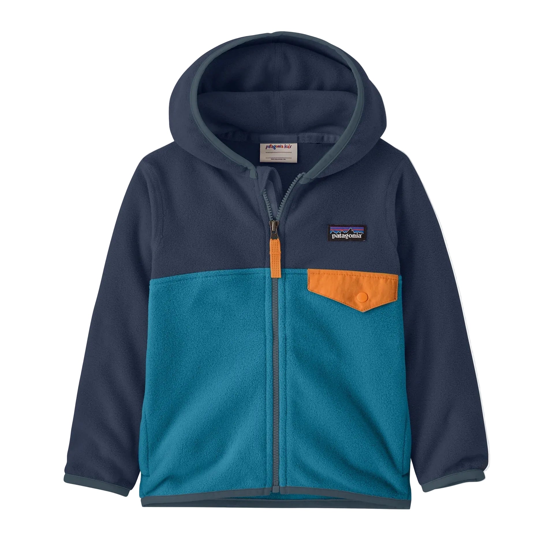 Patagonia Baby Micro D Snap-T Fleece Jacket in Glacial Blue front view