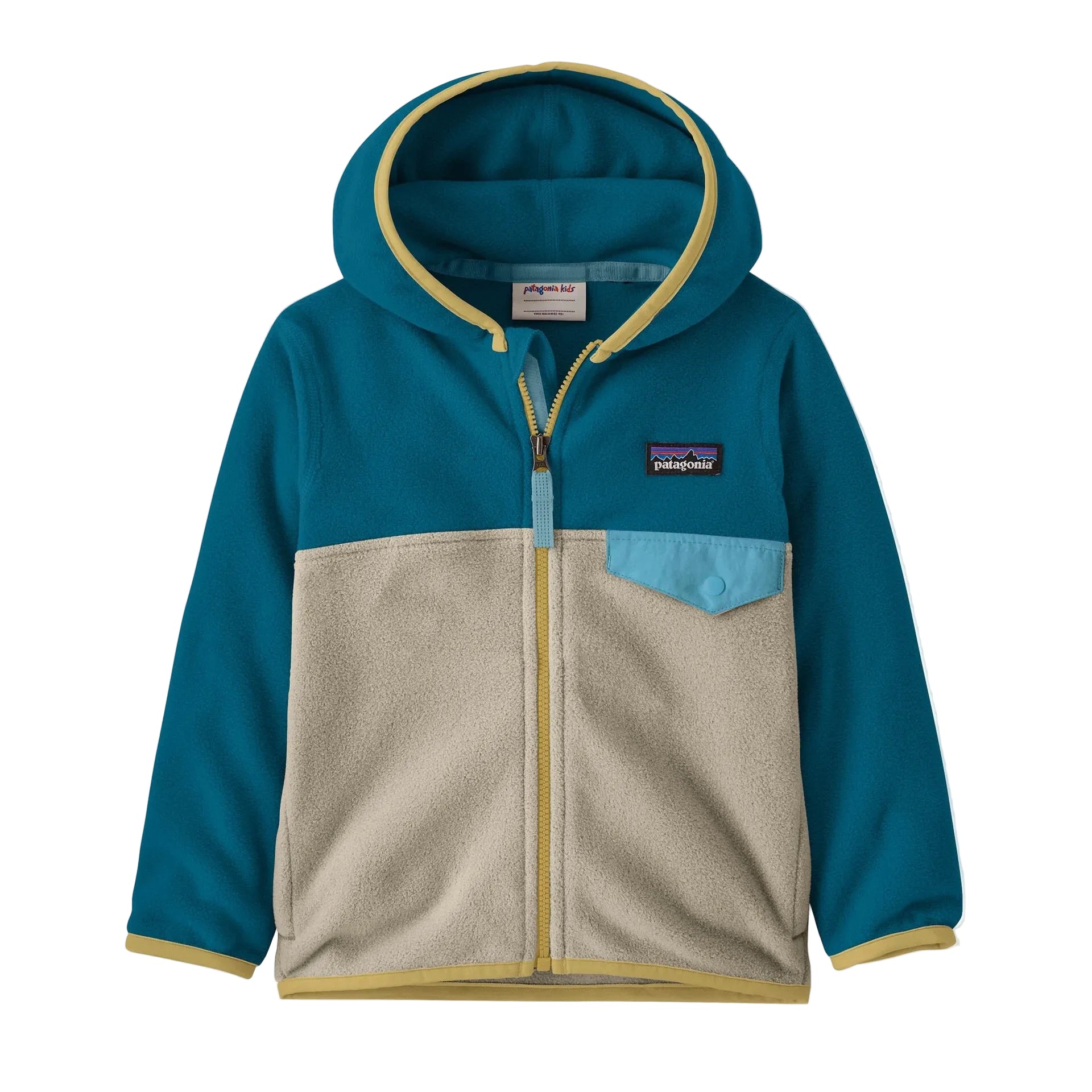 Patagonia Baby Micro D Snap-T Fleece Jacket in Weathered Stone front view