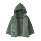Patagonia Baby Quilted Puff Jacket in Hemlock Green quilted fabric detail