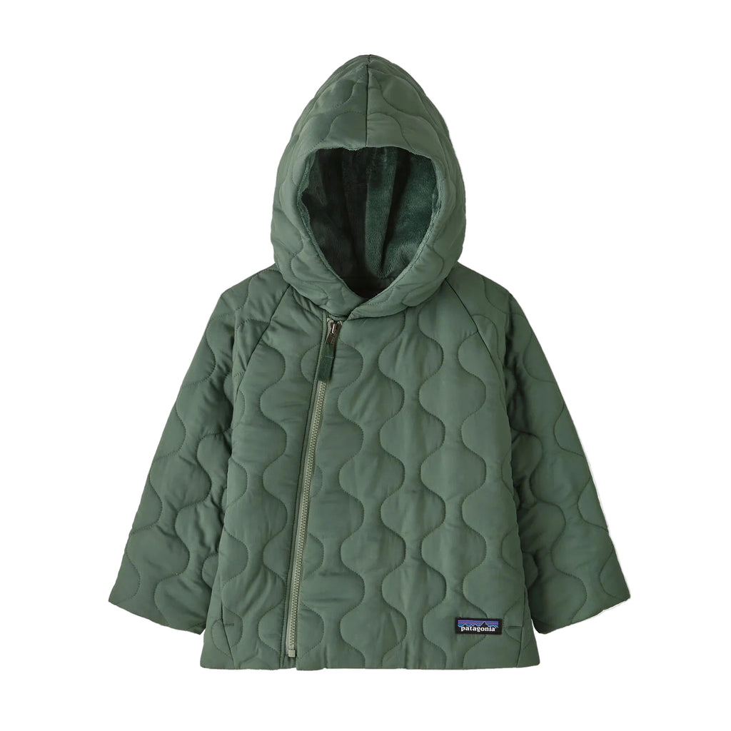 Patagonia Baby Quilted Puff Jacket in Hemlock Green front view