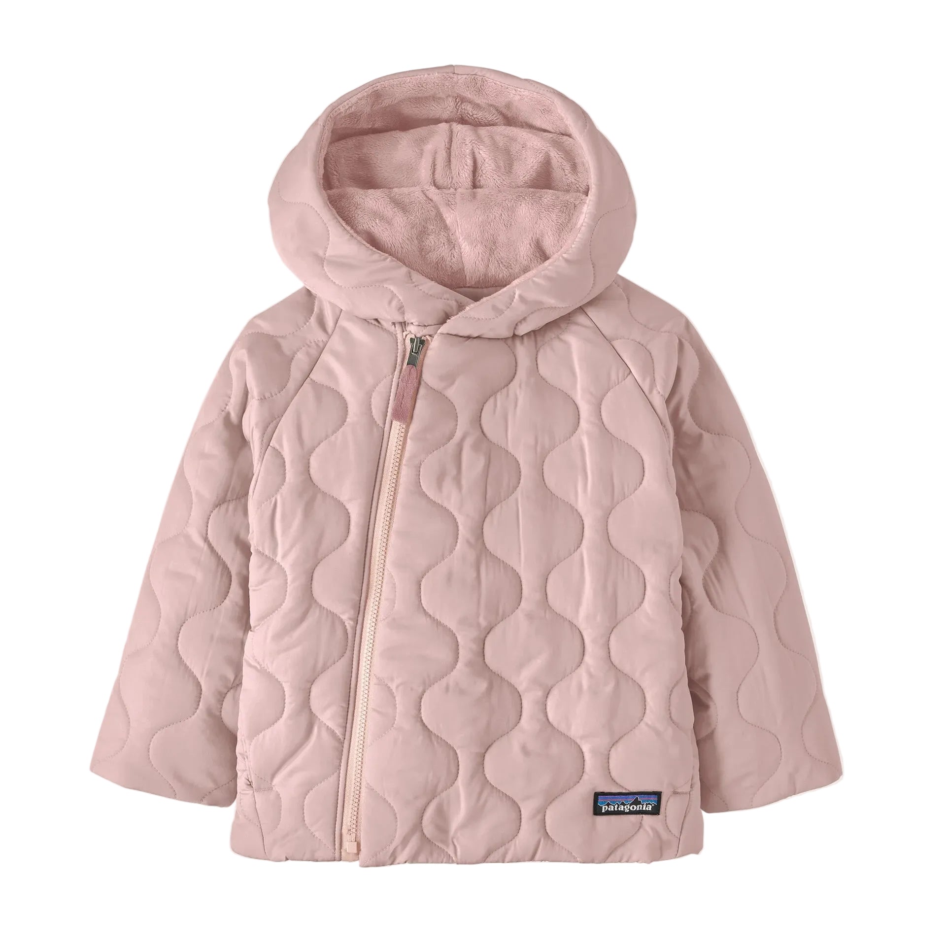 Patagonia Baby Quilted Puff Jacket in Pink Frost front view