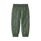 Patagonia Baby Quilted Puff Joggers in Hemlock Green front view