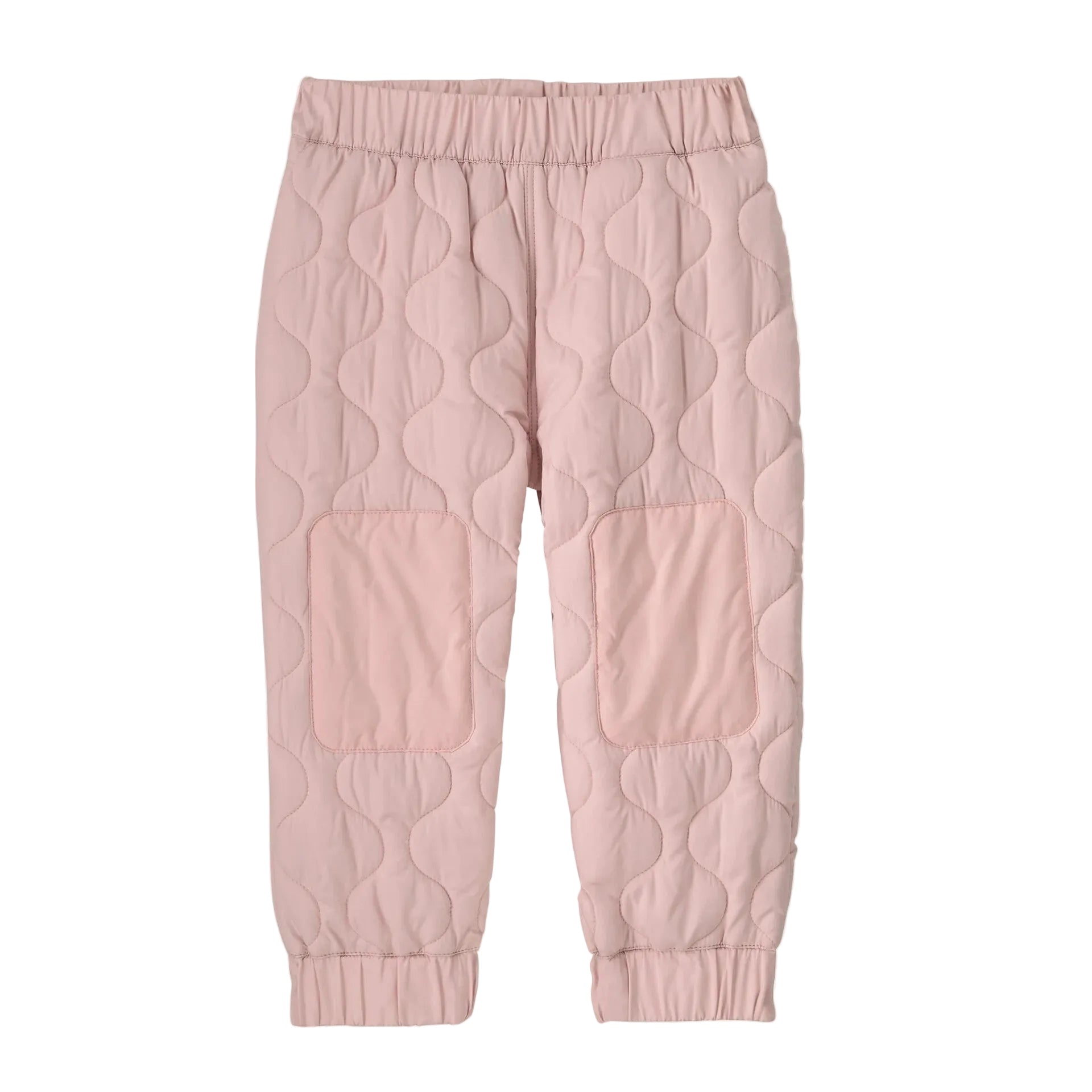 Patagonia Baby Quilted Puff Joggers in Pink Frost front view