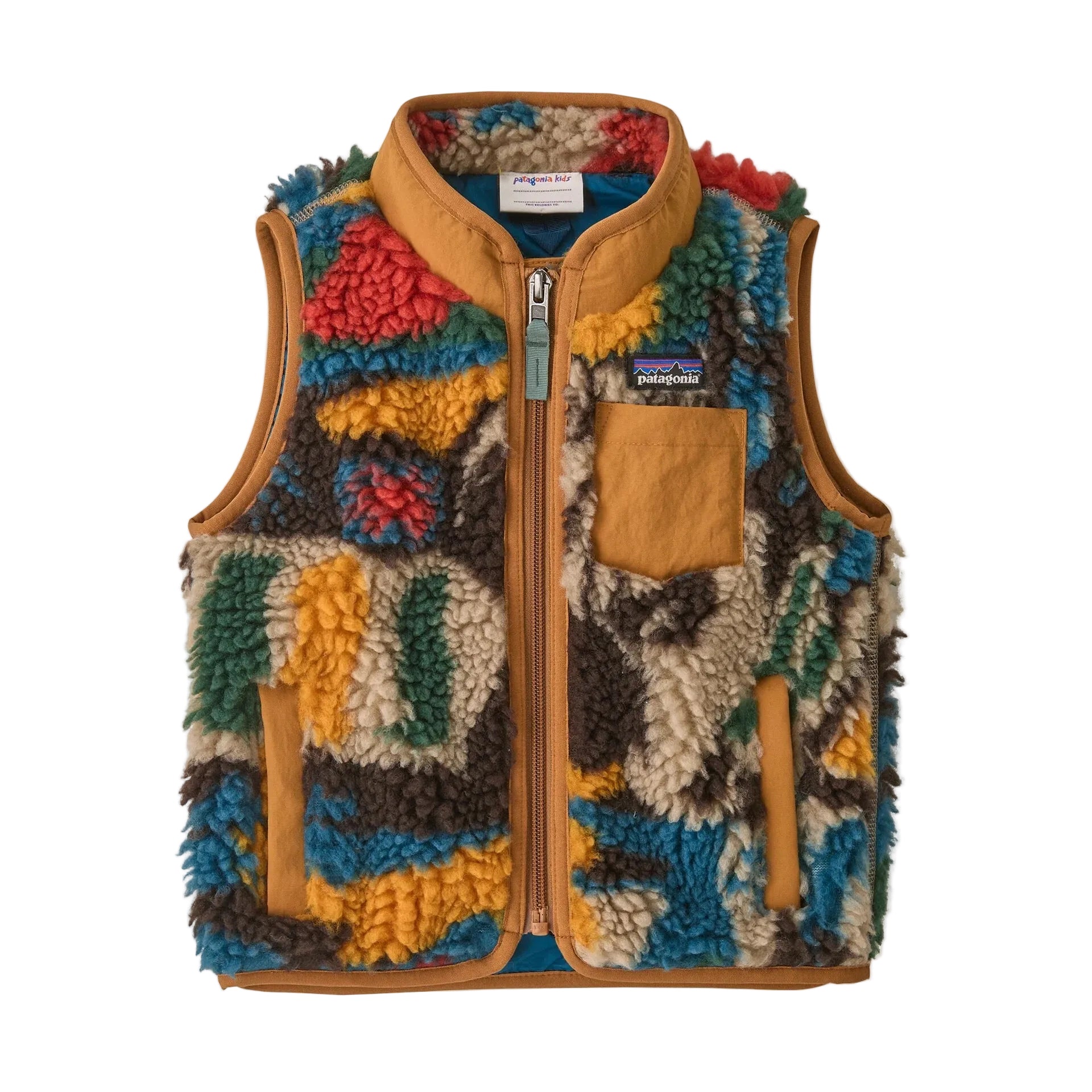 Patagonia Baby Retro-X Vest in Let's Chat More Den Brown front view