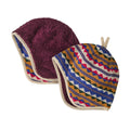 Patagonia Baby Reversible Beanie in Diamond Stripe Rutabaga White both side view