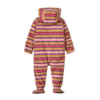 Patagonia Infant Micro D Fleece Bunting in Diamond Stripe Rutabaga White back view