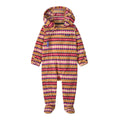Patagonia Infant Micro D Fleece Bunting in Diamond Stripe Rutabaga White front view