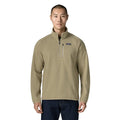 Patagonia Men's Better Sweater 1/4-Zip in Weathered Stone Rib Knit front view