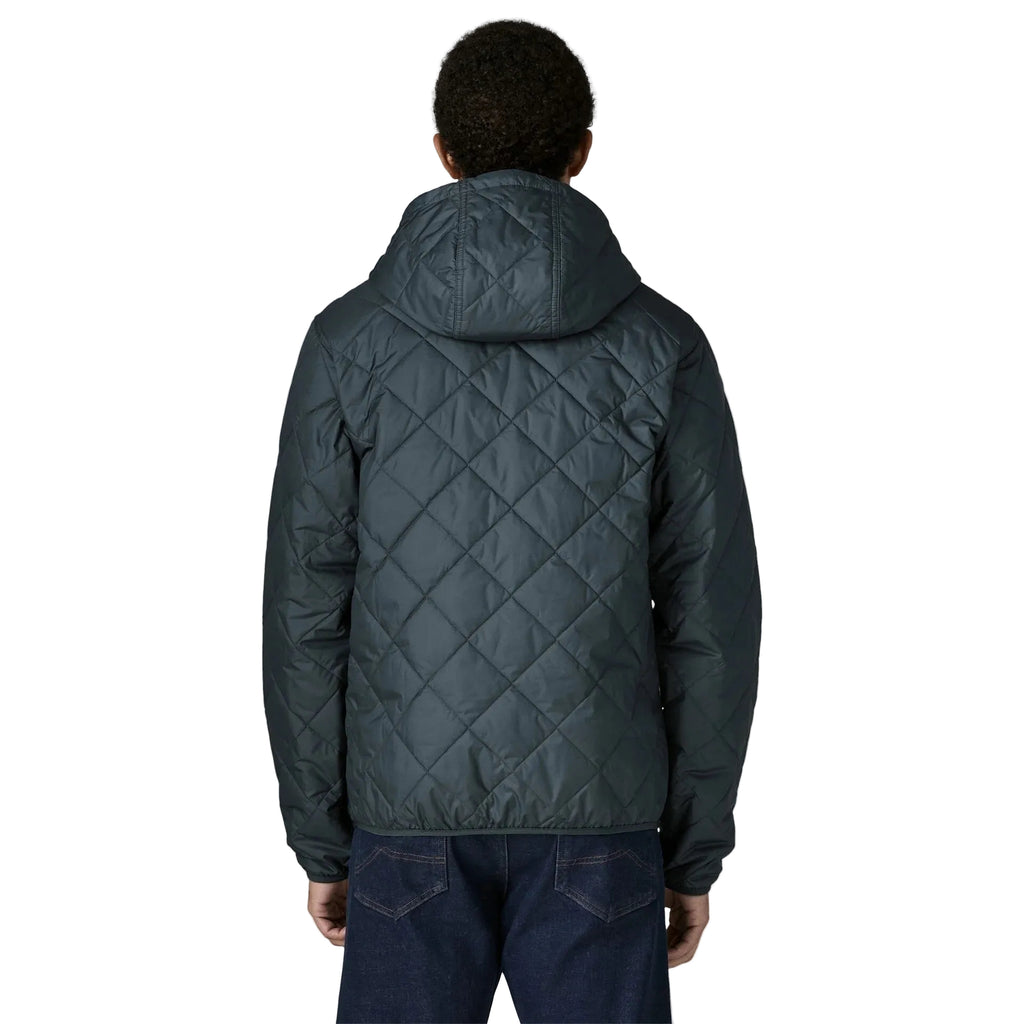 Patagonia Men's Diamond Quilted Bomber Hoody in Summit Blue back view