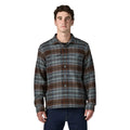 Patagonia Men's Fjord Flannel Shirt in Rising Storm Blue Sage front view