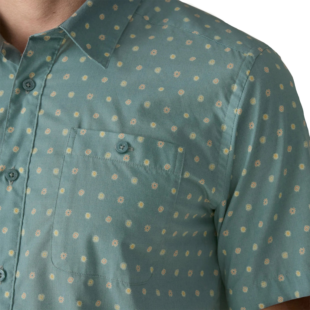 Patagonia Men's Go-To Shirt in Suns Blue Sage detail view