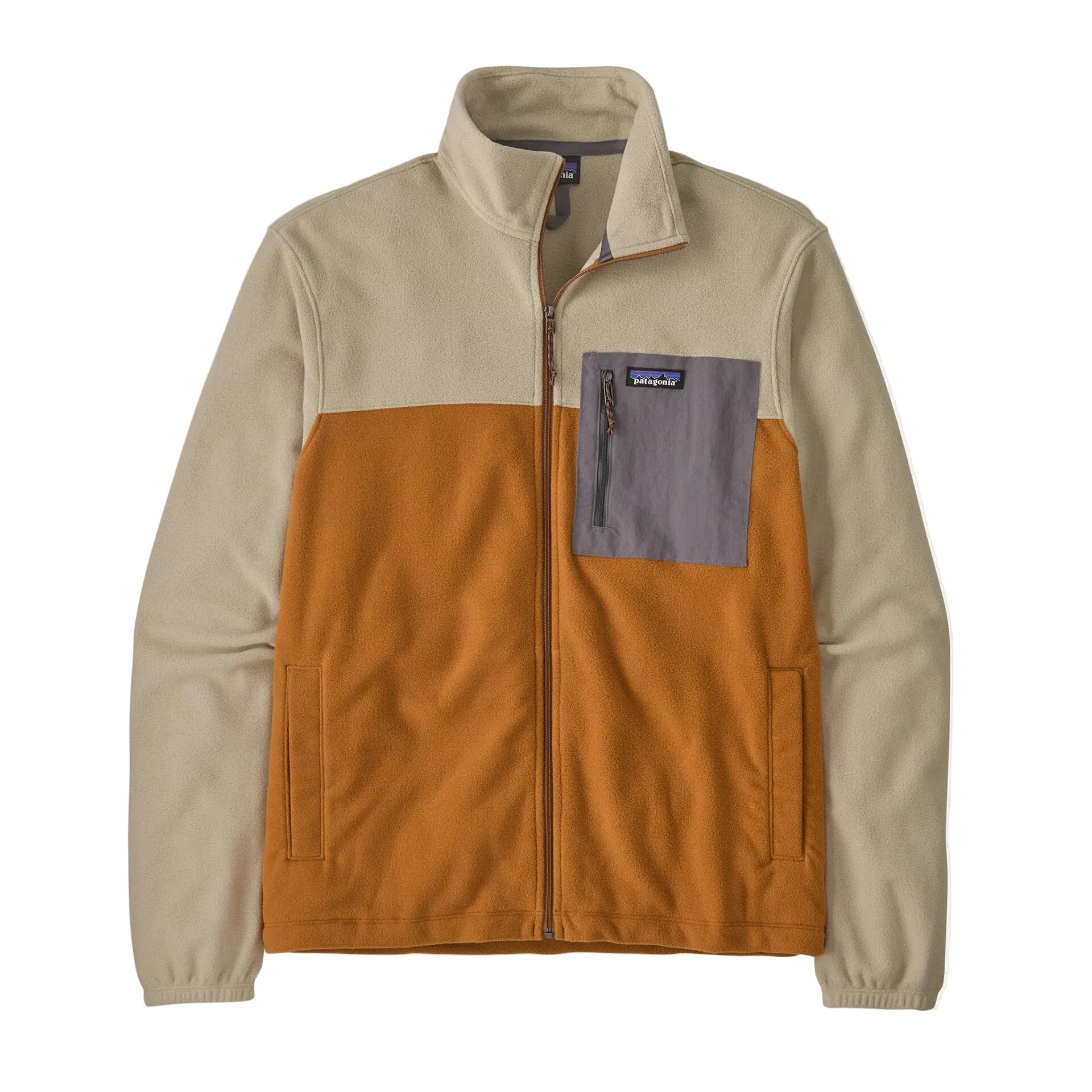 Patagonia Men's Micro D Patch Pocket Jacket in Cinnamon Brown front view