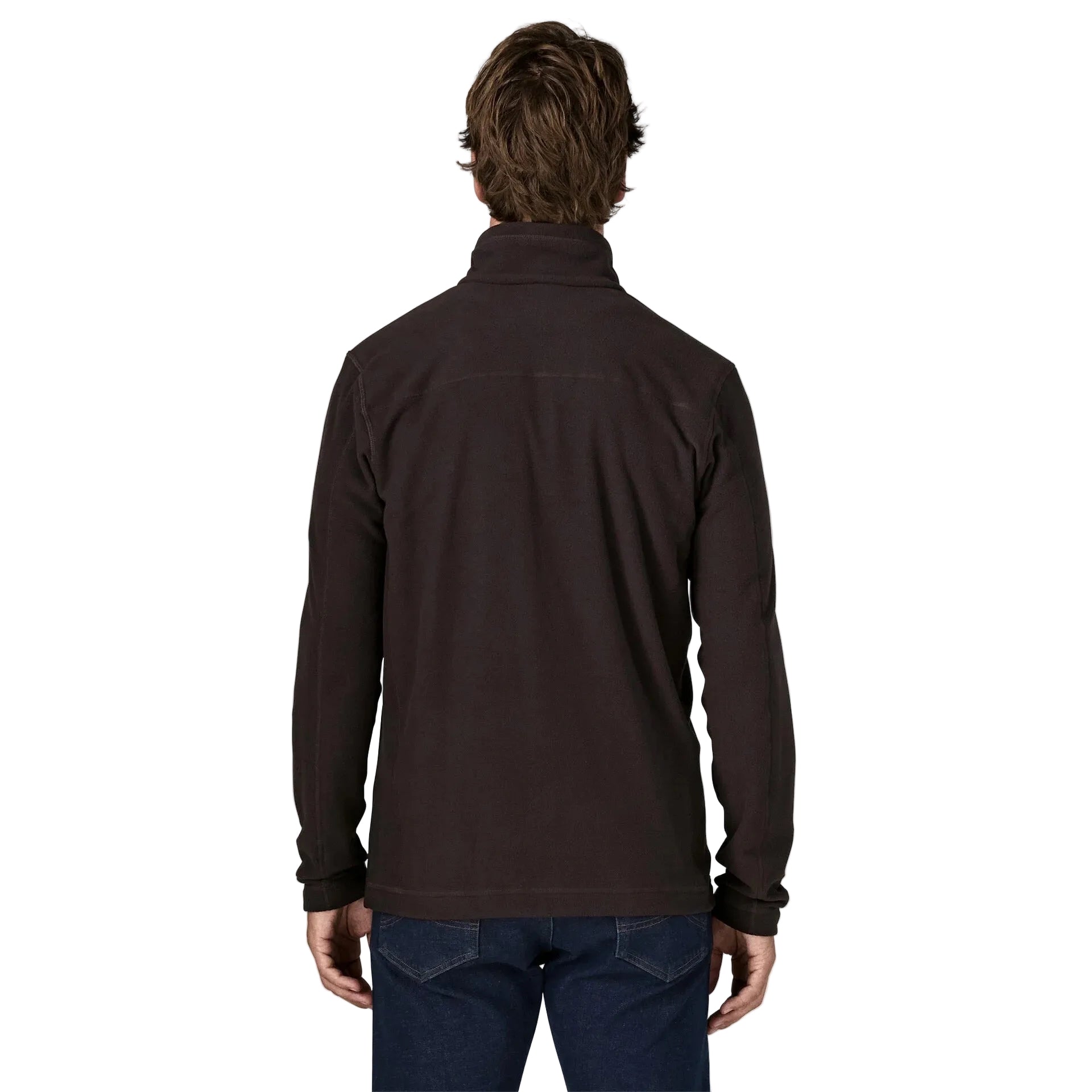 Patagonia Men's Micro D Pullover in Den Brown back view