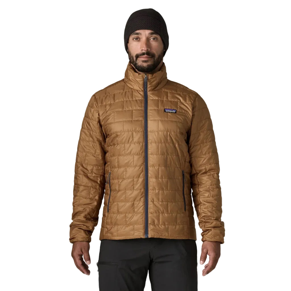 Patagonia Men's Nano Puff Jacket in Deer Brown front view