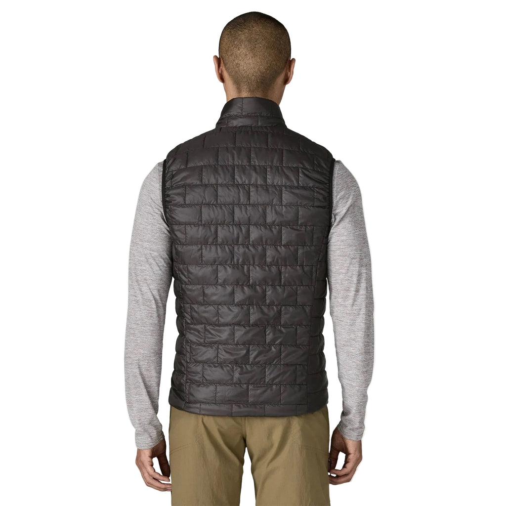 Patagonia Men's Nano Puff Vest in Black back view