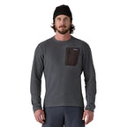 Patagonia Men's R1 Air Crew in Smolder Blue front view