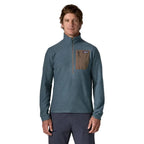 Patagonia Men's R1 Air Zip-Neck in Summit Blue front view