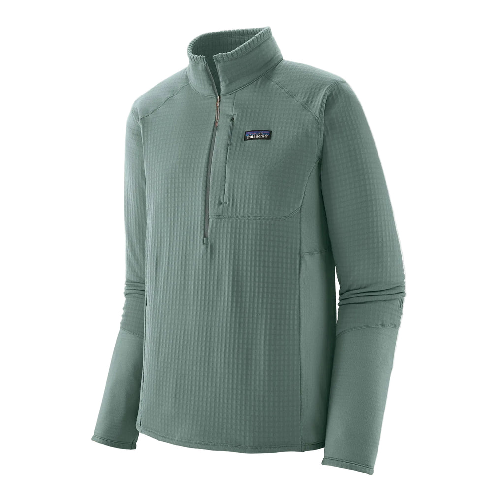 Patagonia Men's R1 Fleece Pullover in Blue Sage front view