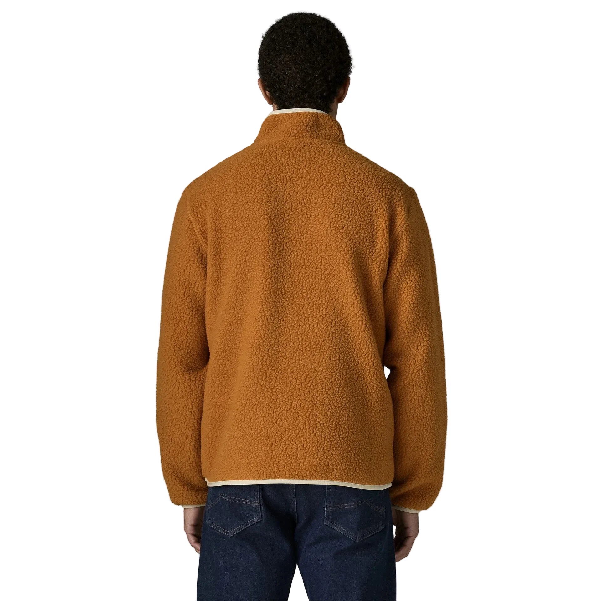 Patagonia Men's Retro Pile Jacket in Cinnamon Brown back view