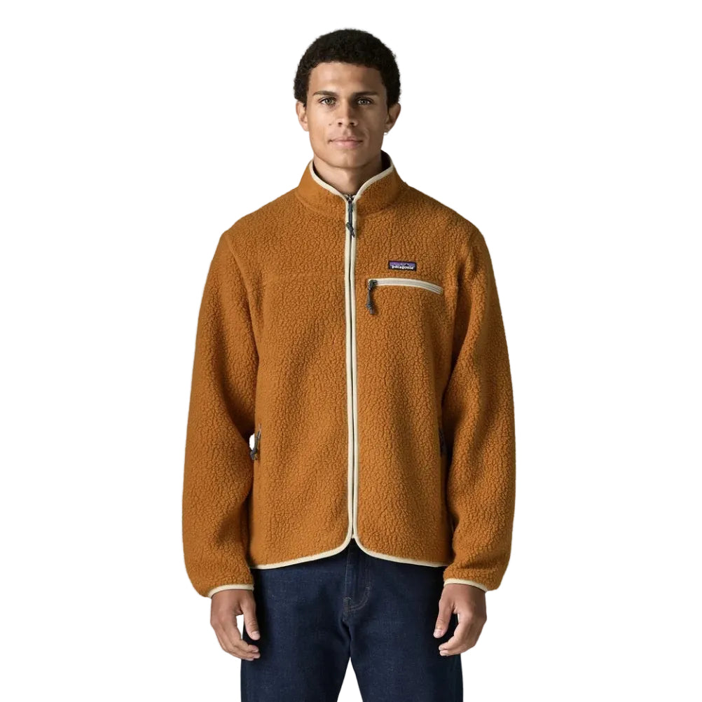 Patagonia Men's Retro Pile Jacket in Cinnamon Brown front view