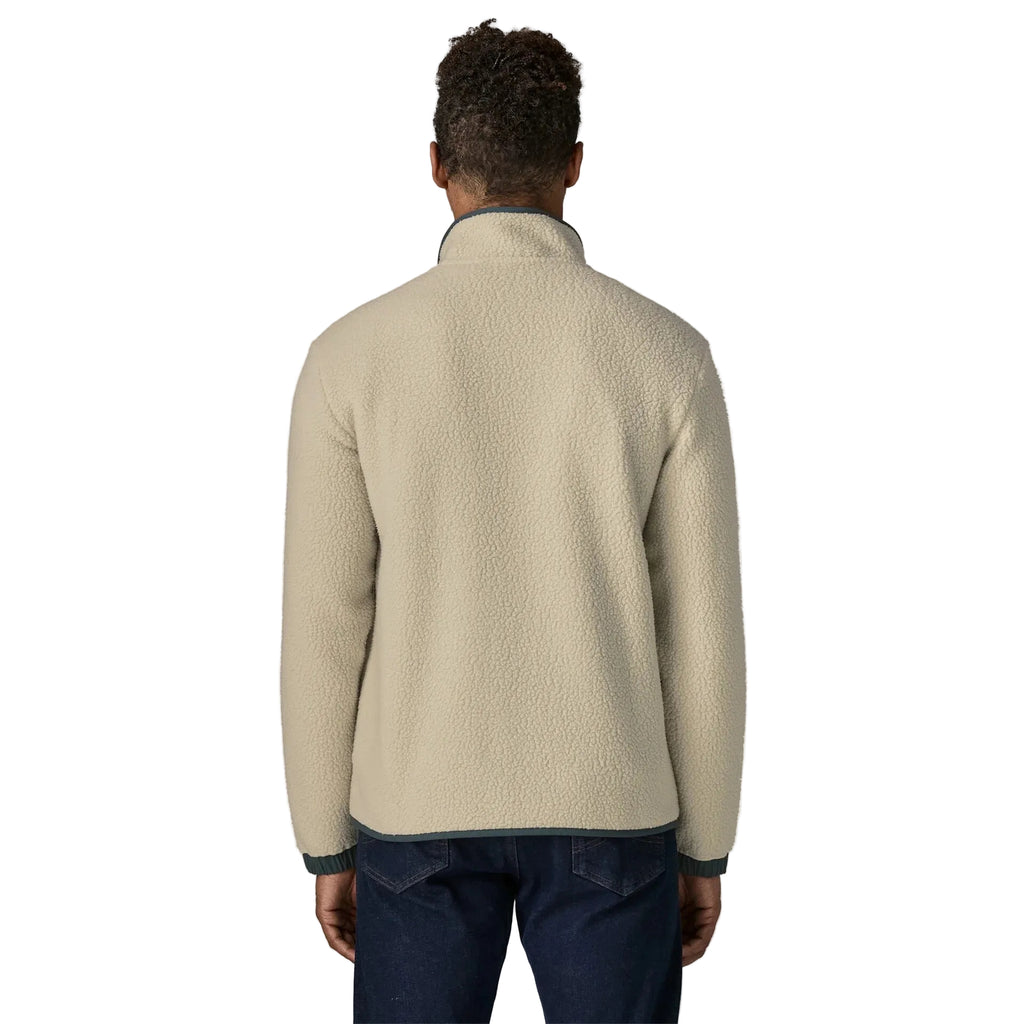 Patagonia Men's Retro Pile Patch Jacket in Pelican back view