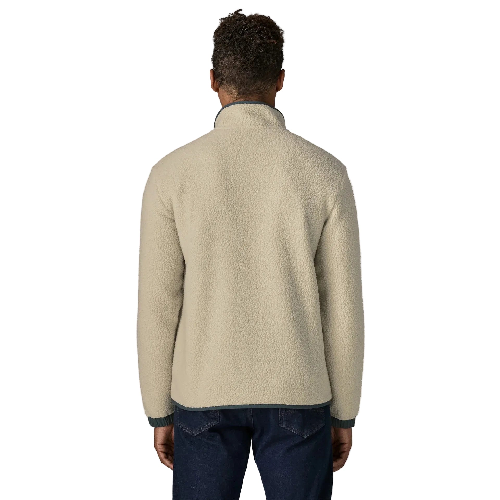 Patagonia Men's Retro Pile Patch Jacket in Pelican back view