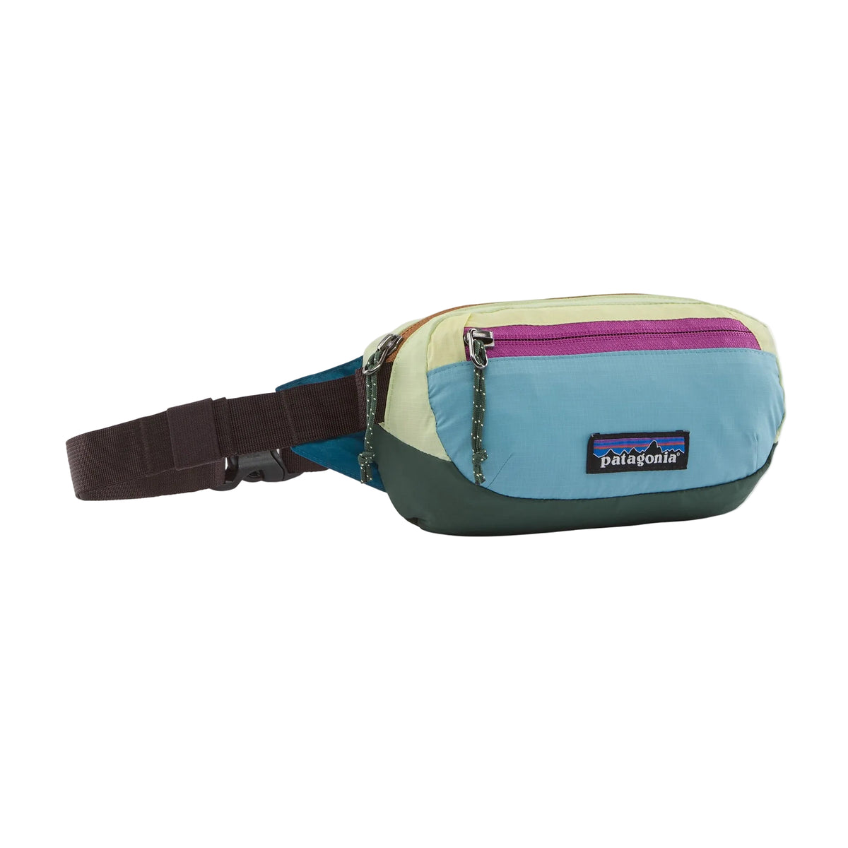 Patagonia Terravia Mini Hip Pack 1L in Patchwork Snowmelt Blue